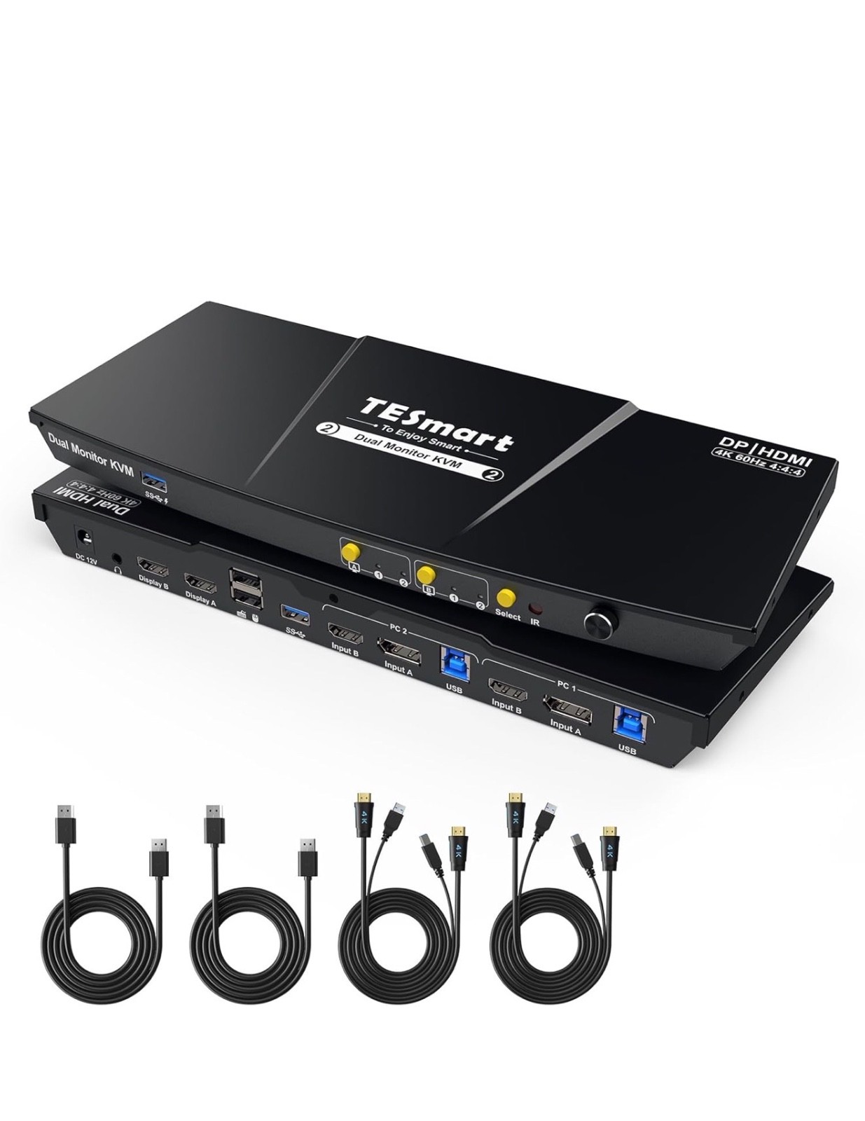 TESsmart 4K 60Hz Ultra HD Audio Output KVM Switch