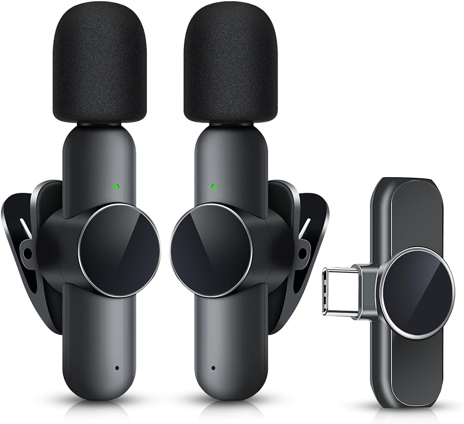 2 Microfono Pequeño Mini Inalambrico Para Celular Android Tipo C Reduccion Ruido
