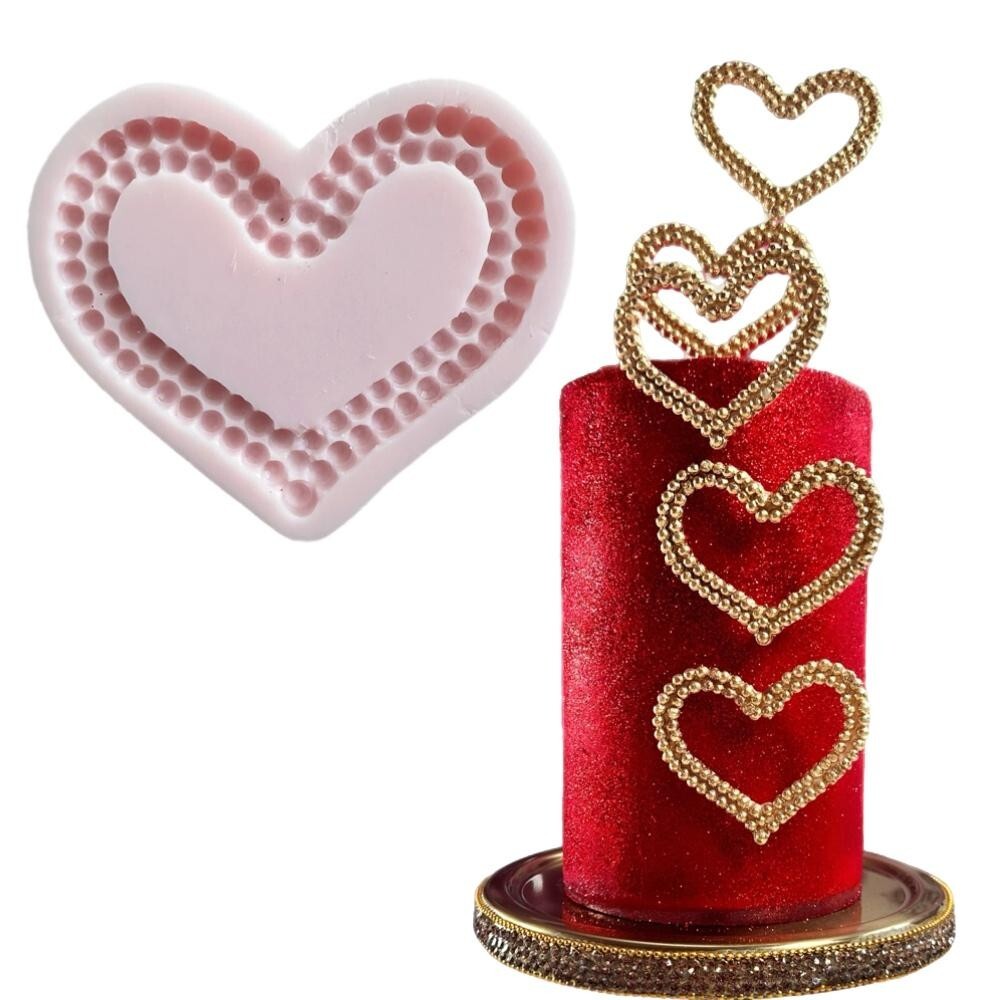 Diamonds Heart silicone mold fondant cake decorating APPROVED FOR FOOD