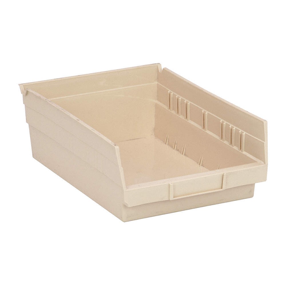QUANTUM STORAGE SYSTEMS QSB107IV Shelf Bin,Ivory,Polypropylene,4 in 9WZ70