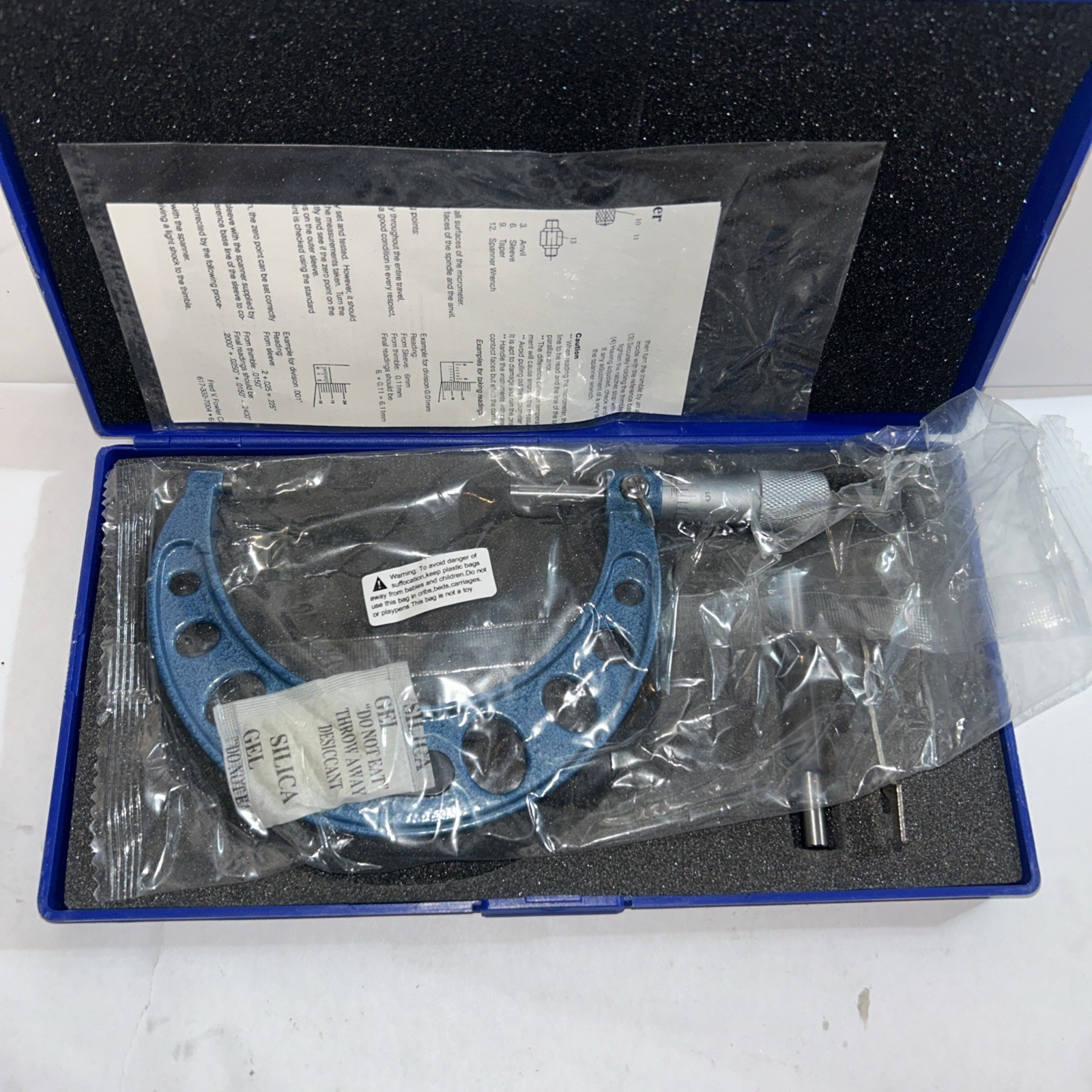 52-253-004-1, Premium outside Inch Micrometer with 3-4" Measuring Range