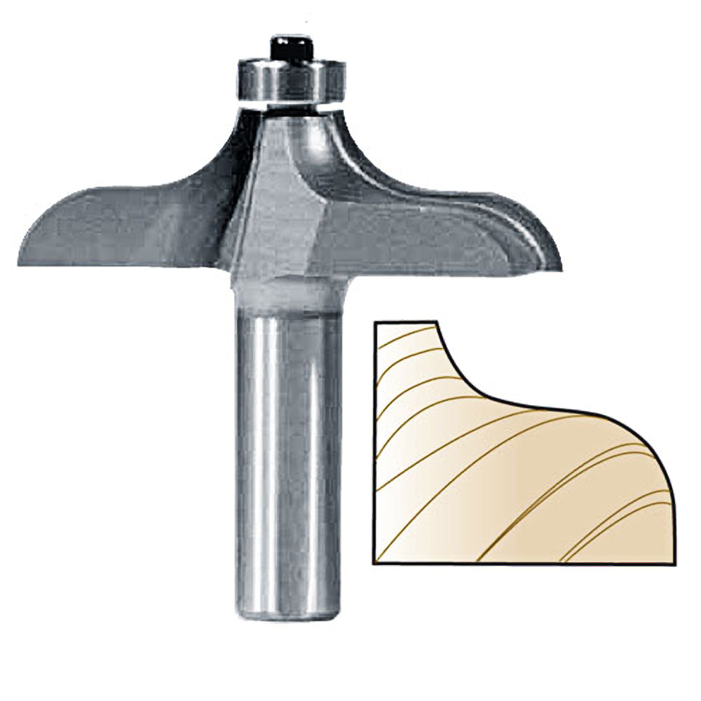 WHITESIDE #3296 TRADITIONAL TABLE EDGE BIT - 1/2" SH X 1" PW