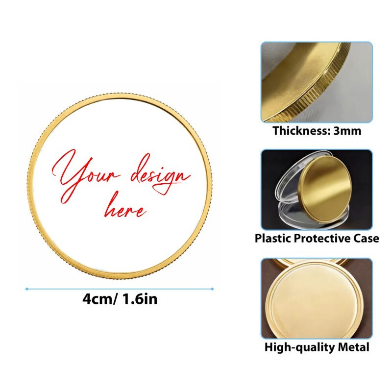 New CUSTOMIZED YOUR OWN COIN Commemorative Coin 2CT01