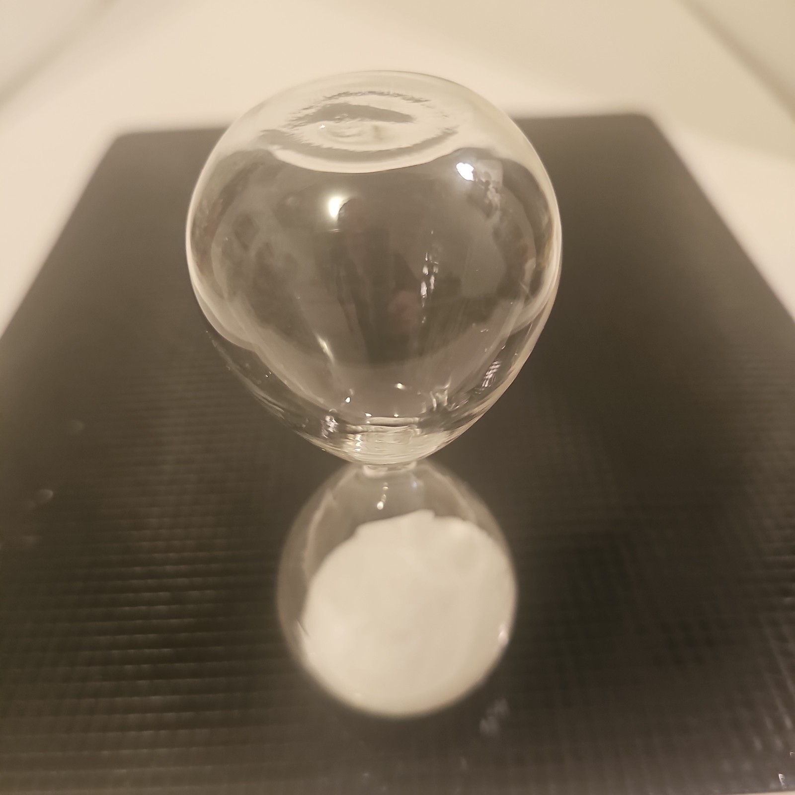 Genuine Glass Hourglass 5" Tall by 2" Wide 5 Minute White Sand Timer - NICE