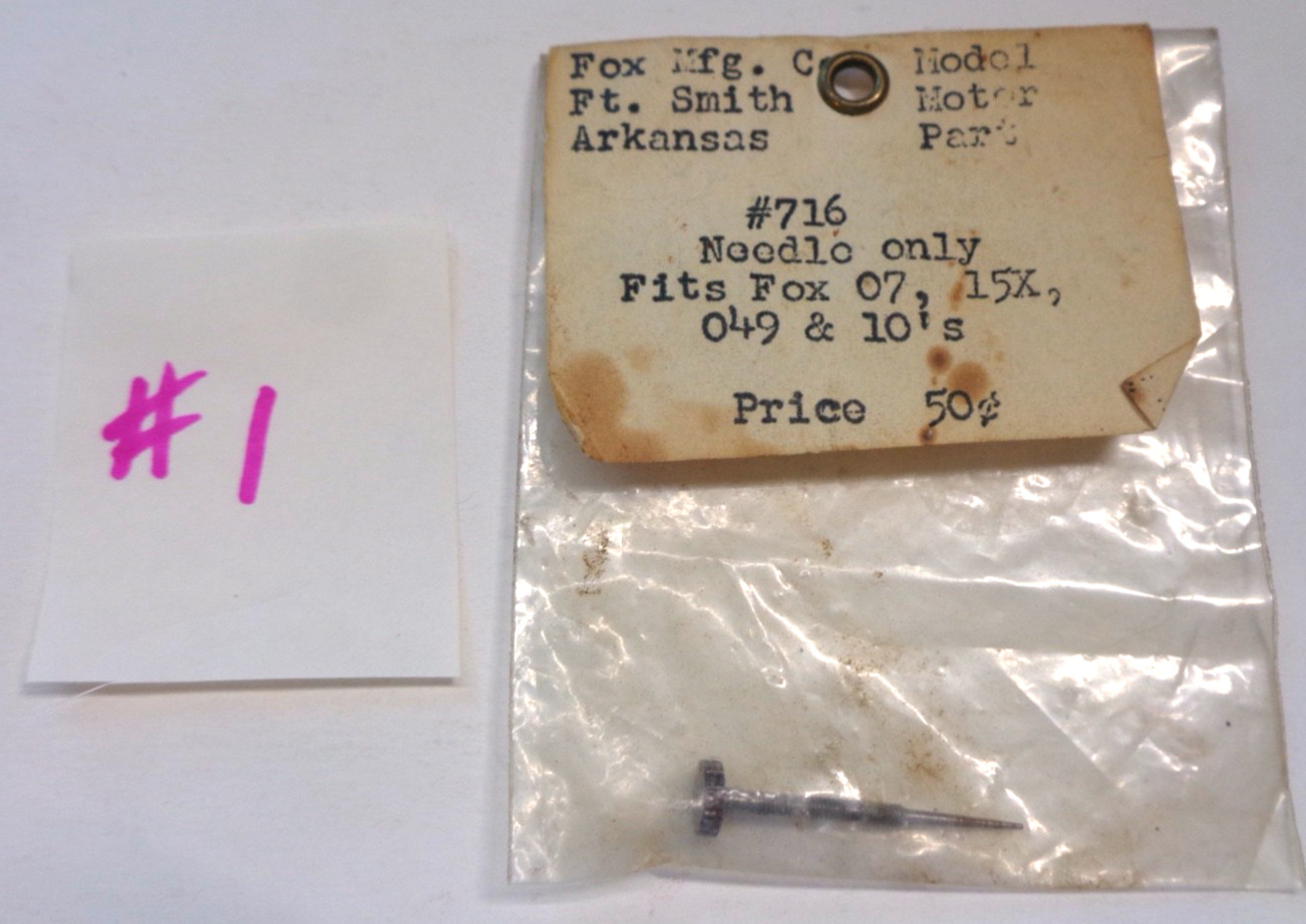 Fox Needle #716,  Fits Fox 07, 15X, .049 & 10's, (No. 1) NOS