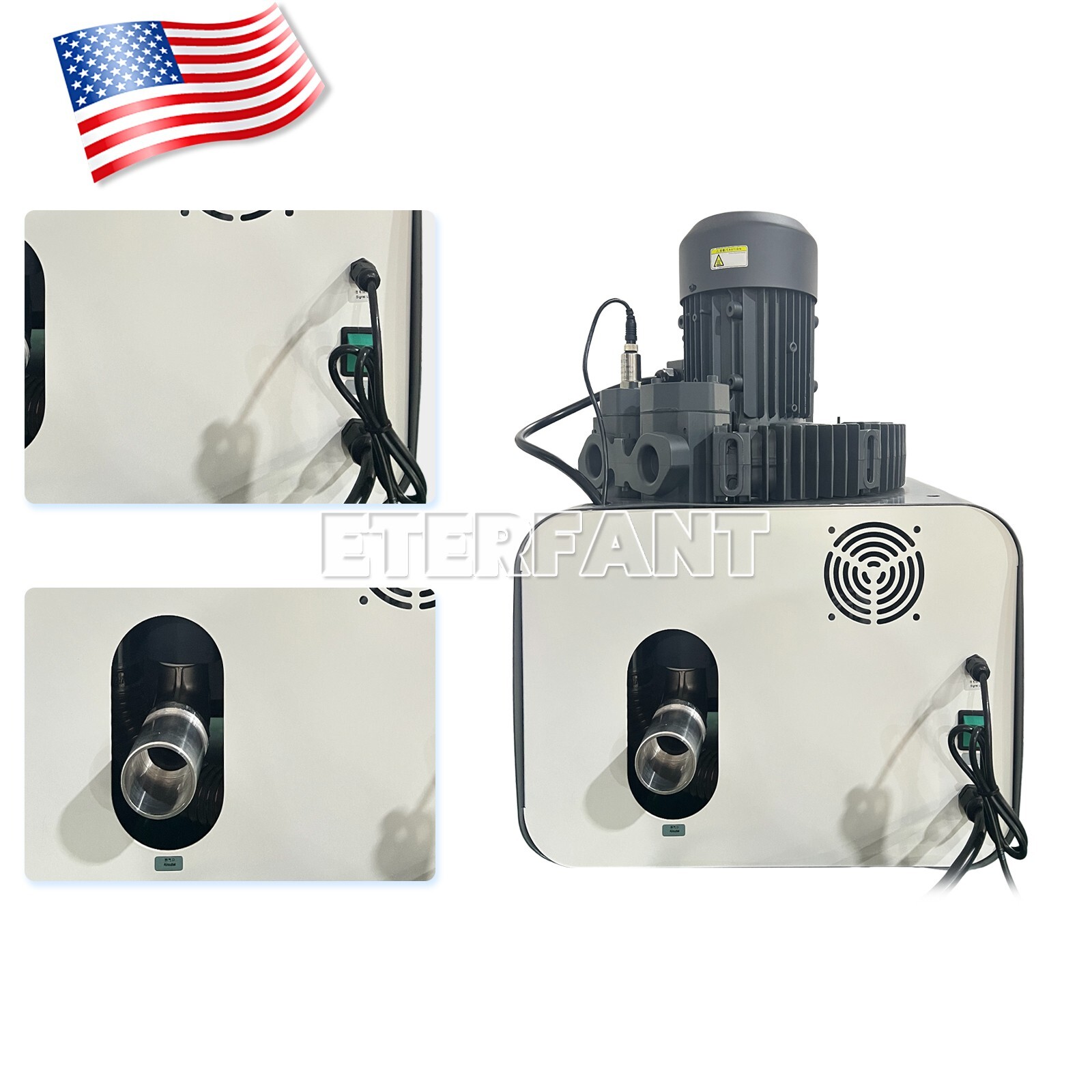 Dental Electric Suction Machine Vacuum System Semi-Dry Type Support 4-6 Chairs