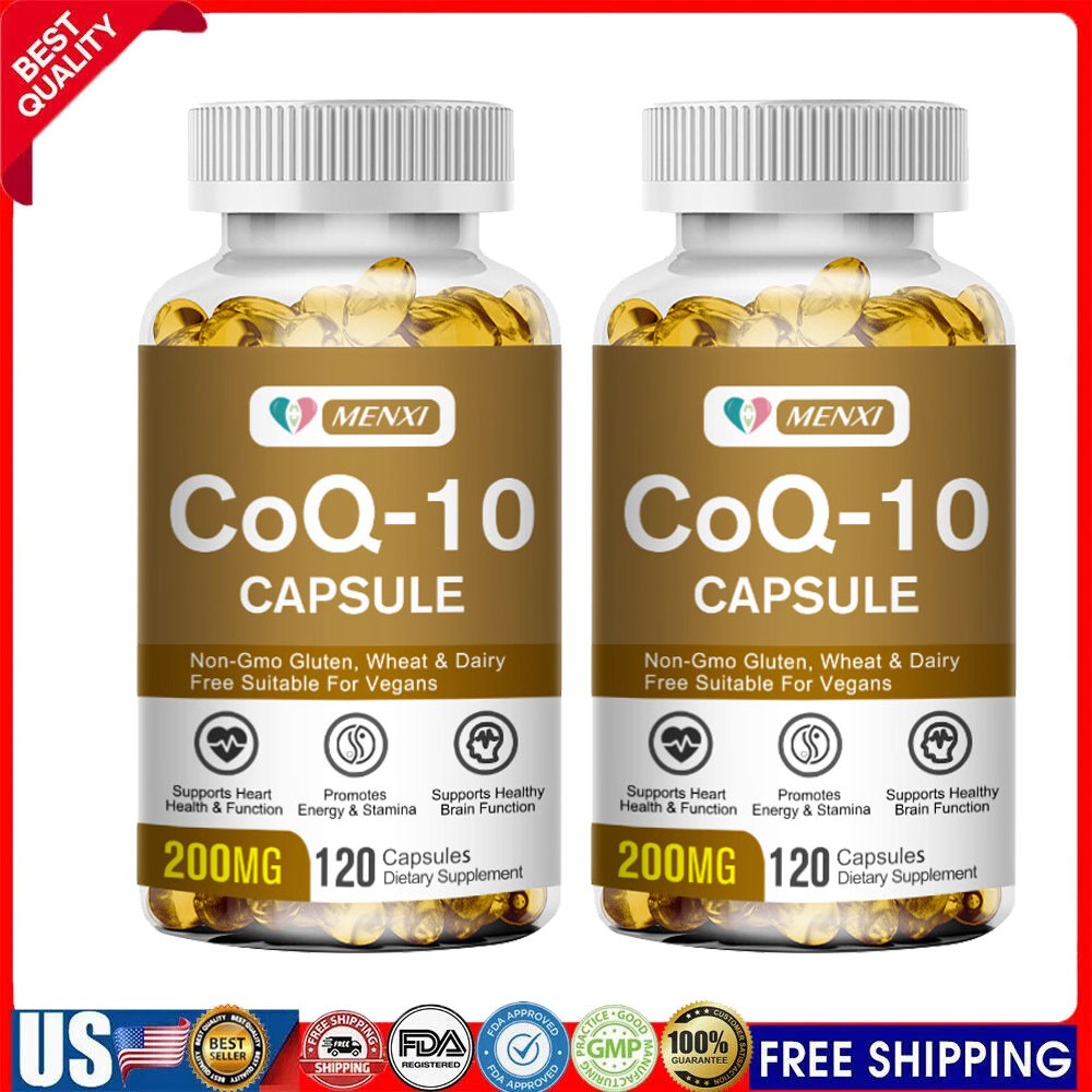 2 Packs CoQ-10 200mg-240 Softgels Coq10 Co Q10 Coenzyme Heart Support NON GMO US