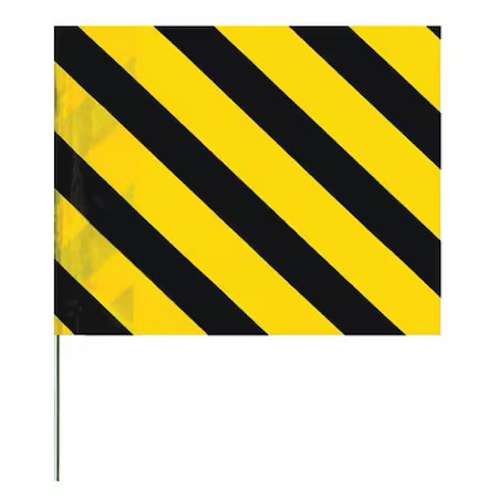Zoro Select 4530Sybk-200 Marking Flag, Vinyl, 30" Wire Staff, Blank, 30" L.,,
