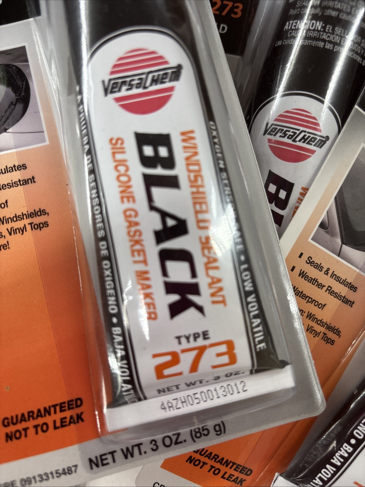 2 Pack Versachem Black Windshield Sealant Silicone Gasket Maker 3 oz Type 273
