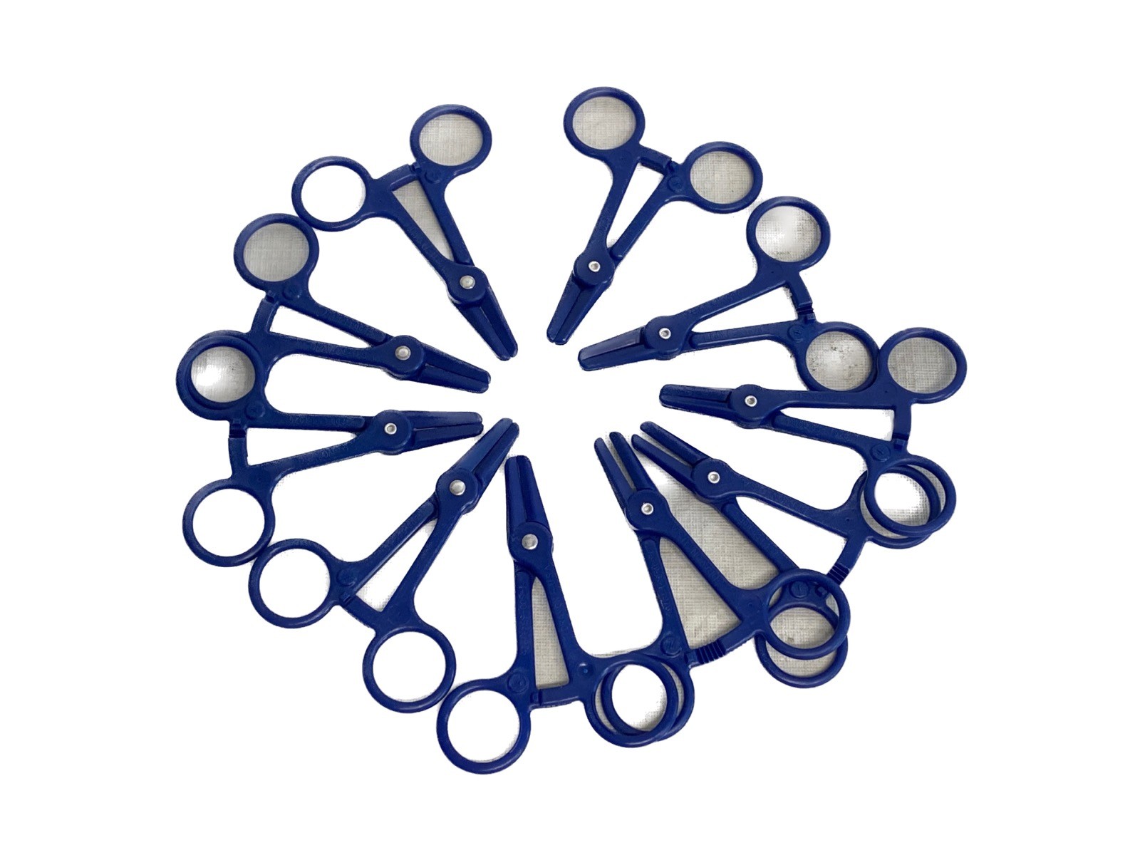 (10) DRAVON Disposable Blue Nylon Hemostat Tube Occluding Forcep A-Clamps A-110
