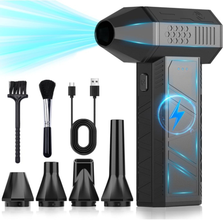 Soplador Aire Comprimido Eléctrico Inalámbrico 3 Velocidades PC Auto Hogar