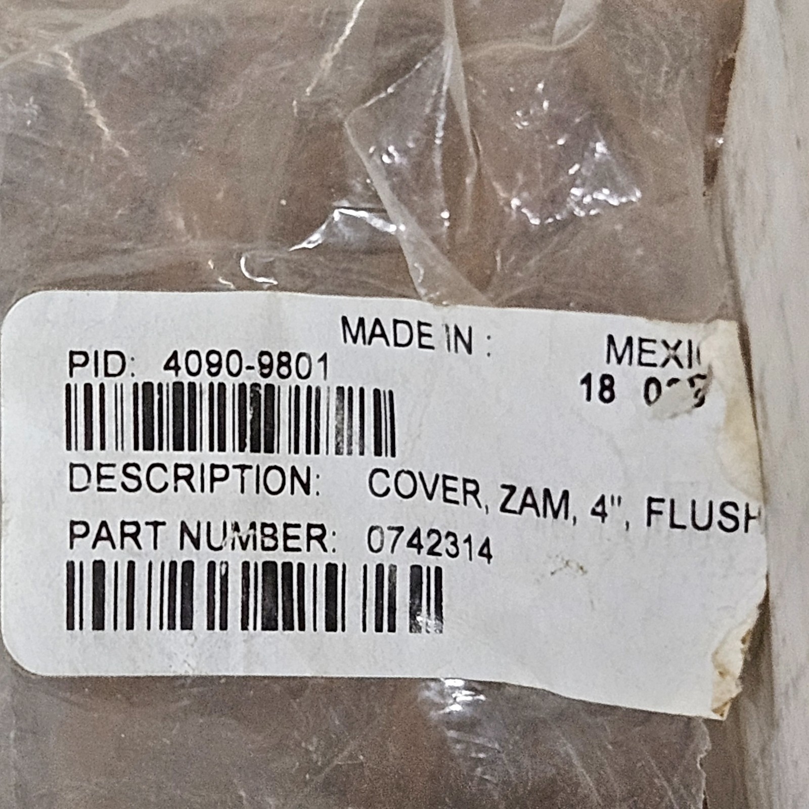 Simplex 0742314 4" Flush Zam Cover