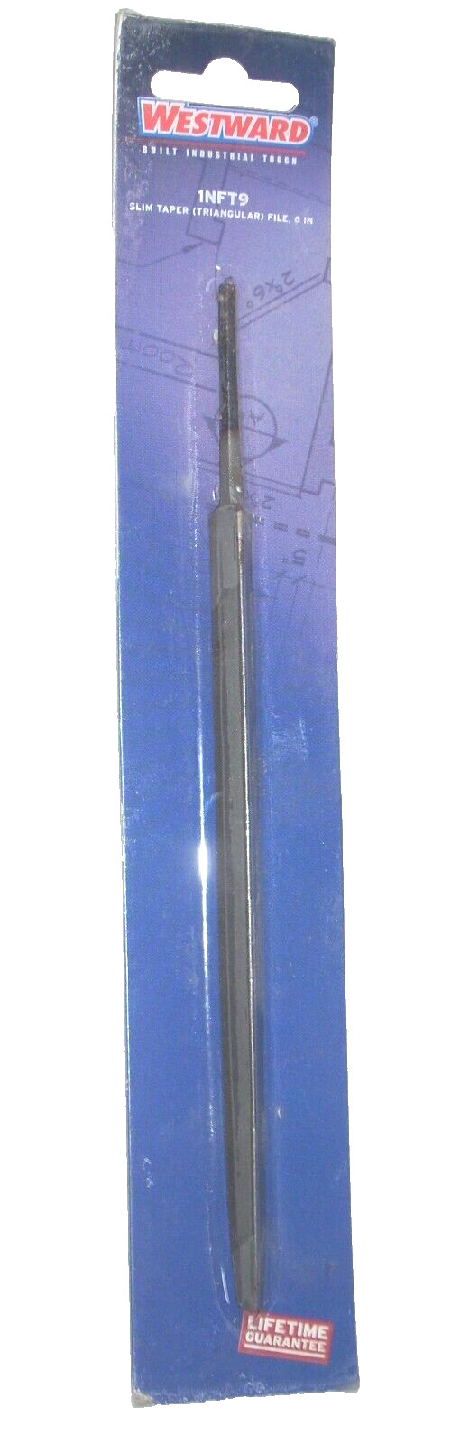 Westward 1NFT9 Triangular File Slim Taper 6 inch Long 5/16 in Sides - 5pk