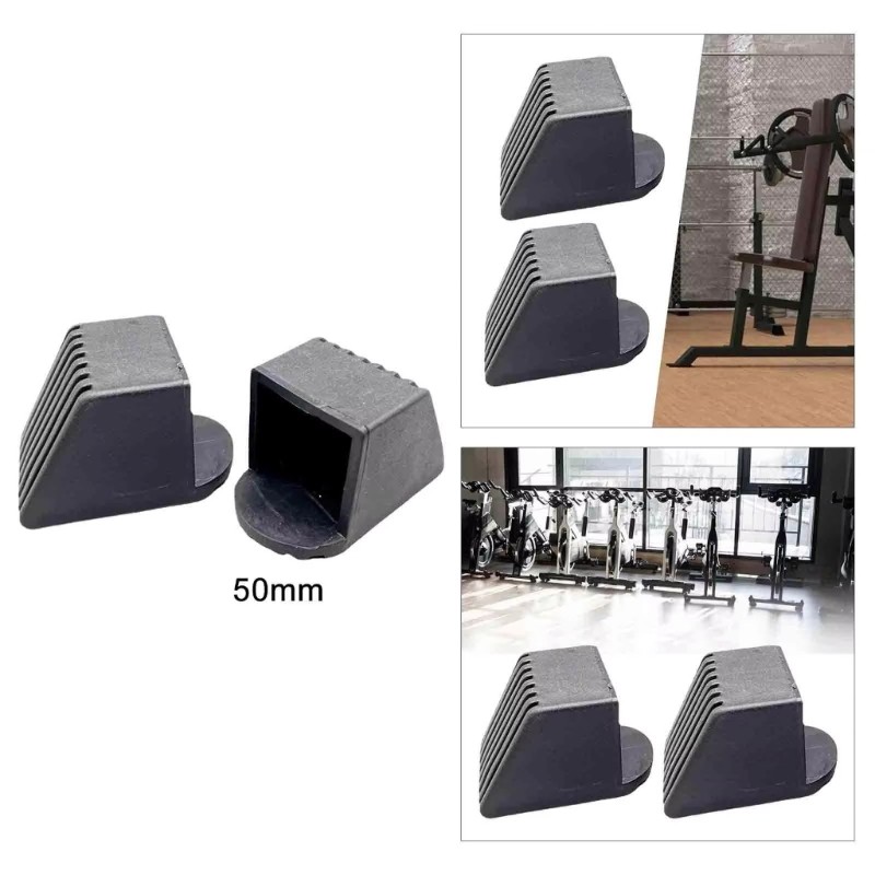 4Pcs Square Tubing Plastic Plugs Fitness Equipment End Caps Floor Protectors