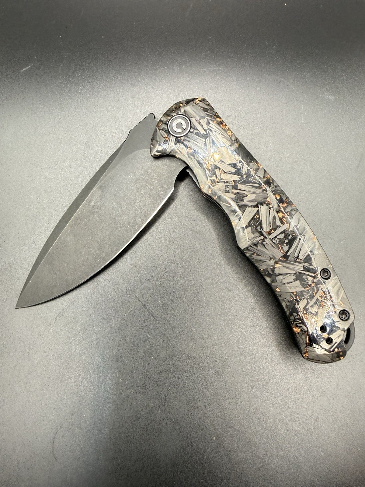 CIVIVI Praxis CIVC803J 3.75 in Knife, Shredded carbon fiber and golden shred in