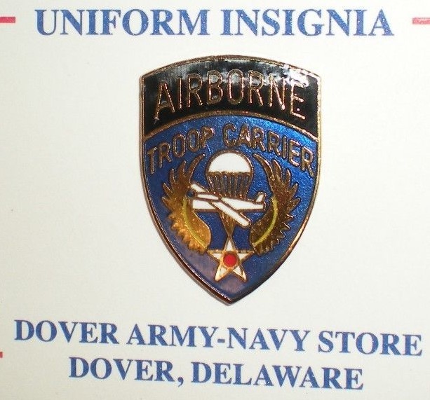 WWII US ARMY TROOP CARRIER PIN - CURRENT PRODUCTION - GREAT FOR CAPS/JACKETS!