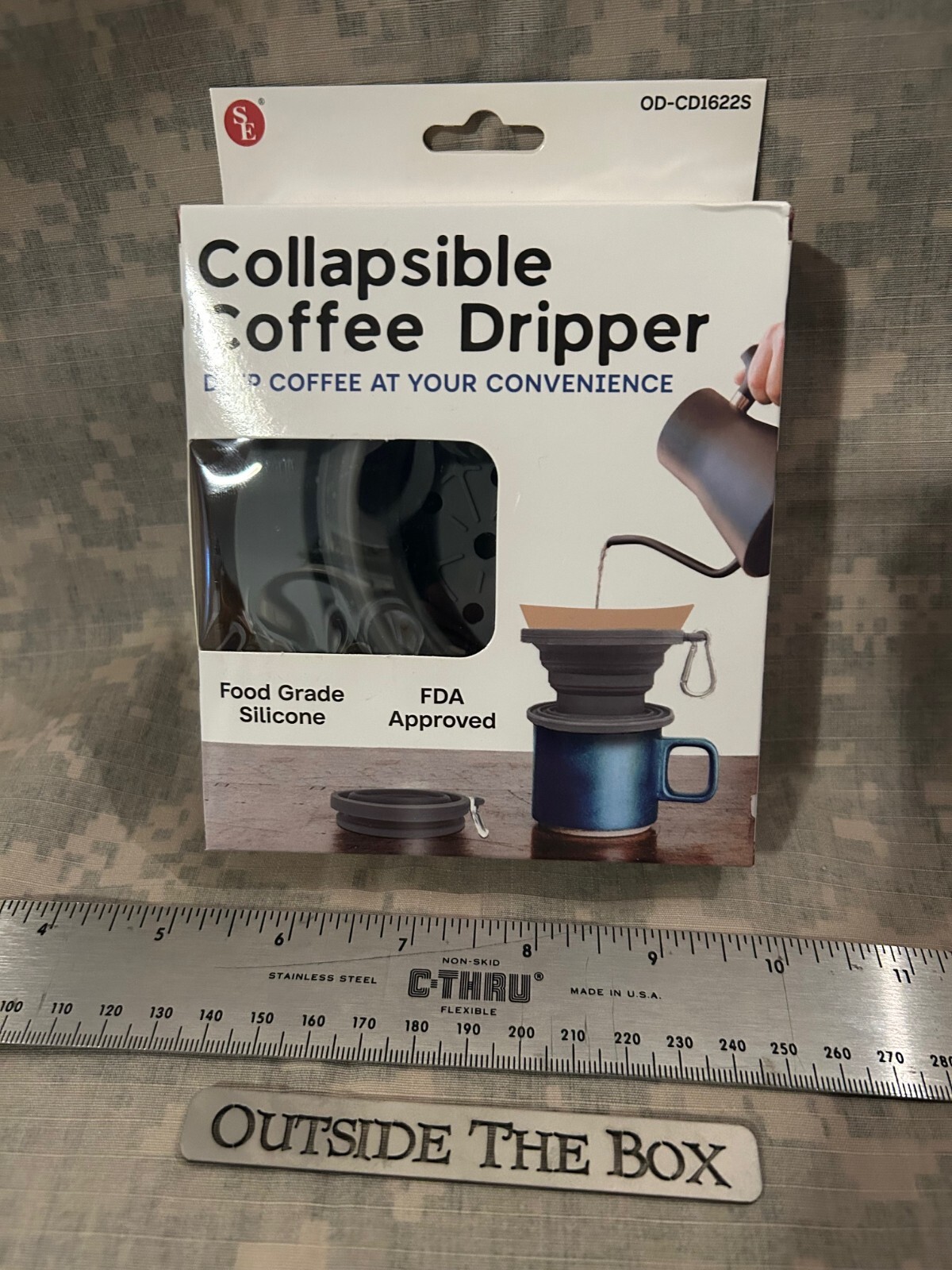 Emergency/Survival:  Collapsible Coffee Drip, SE #OD-CD1622S Food Grade Silicone