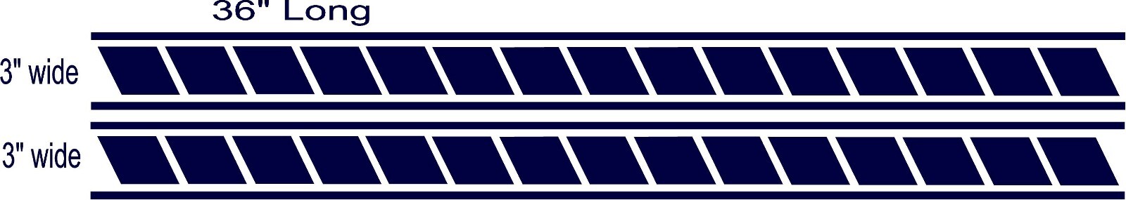 3" x 36" (2 in Set) LEFT Yamaha Racing Stripes Vinyl Decal for Trucks, etc.