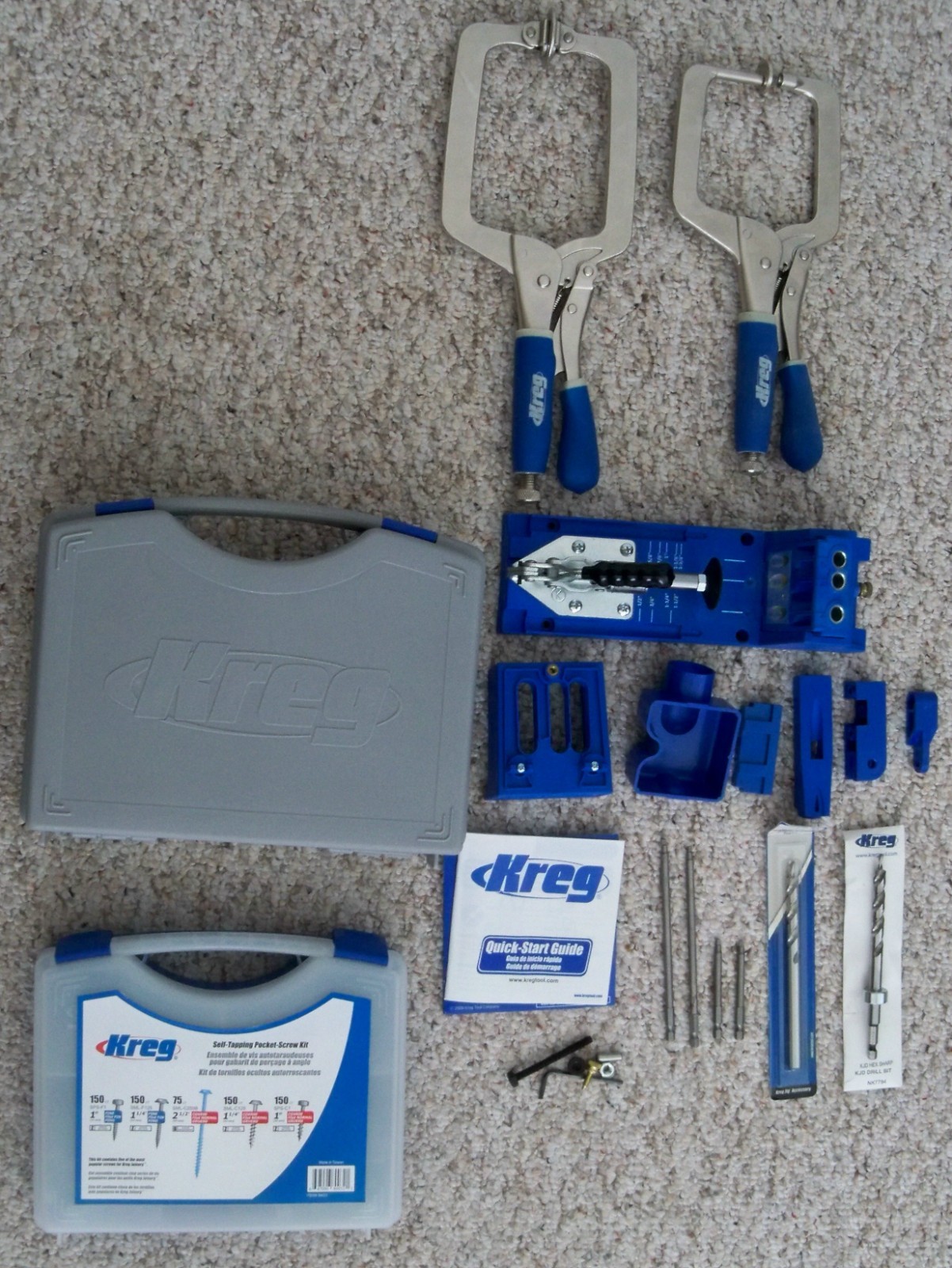 Kreg Pocket Hole Jig k4  PLUS MANY EXTRAS  - FREE SHIPPING -