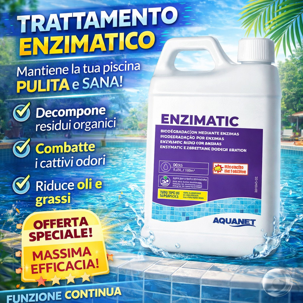 AQUANET Enzymatic Treatment For Pool PULITA - No Odors 0.50 L
