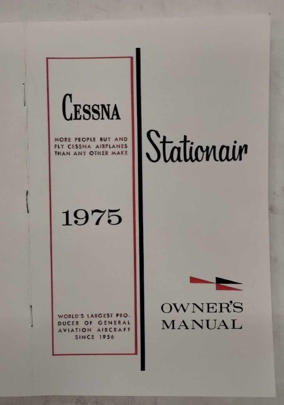 Cessna 1975 Model U206F Stationair Owner's Manual-Reproduction