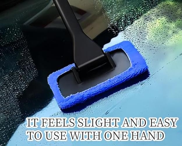 6PCS Windshield Cleaning Tool Car Window Cleaner with 5 Reusable and blue