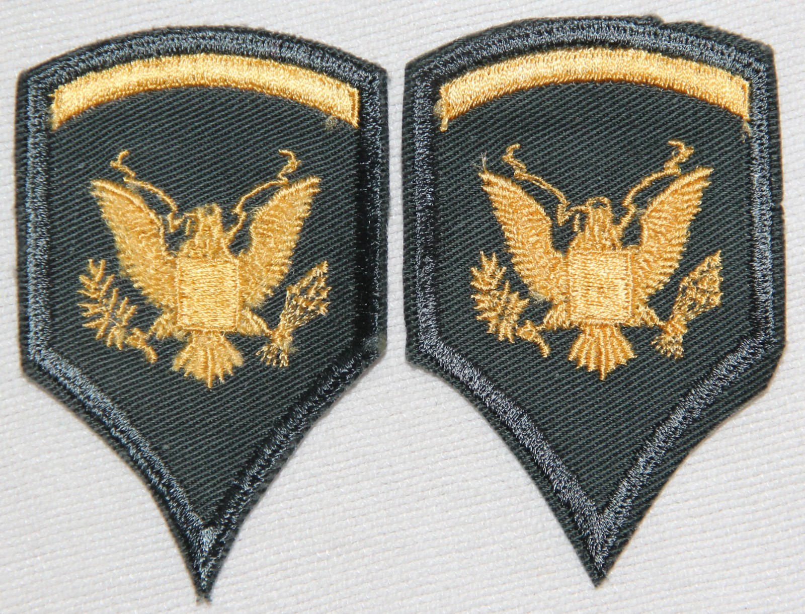 ORIGINAL PAIR, PRE VIETNAM SPECIALIST 5TH CLASS CHEVRONS, STRIPES