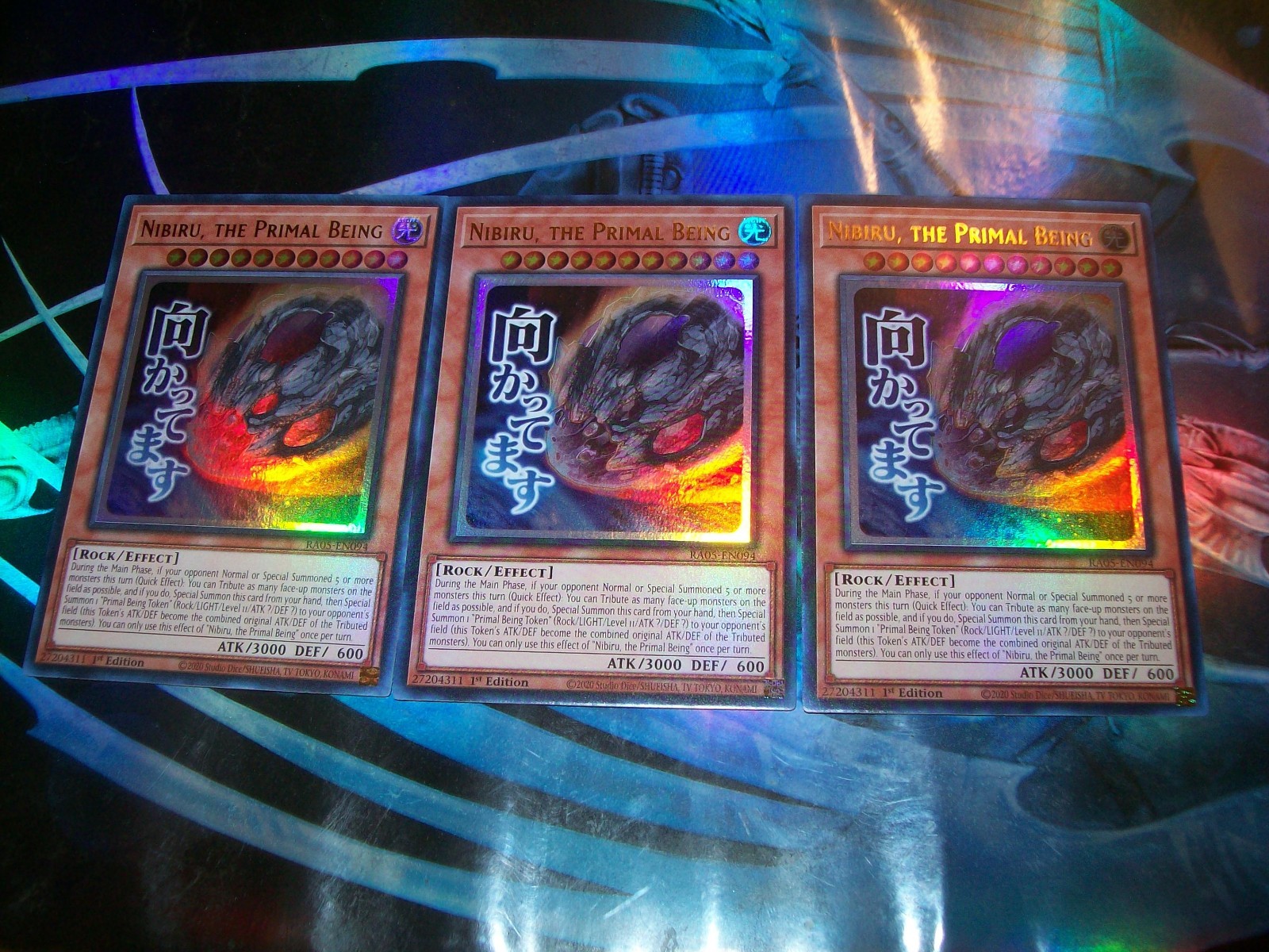 3x Nibiru, the Primal Being 1st Edition Ultra Rare RA05-EN094 Yu-Gi-Oh!