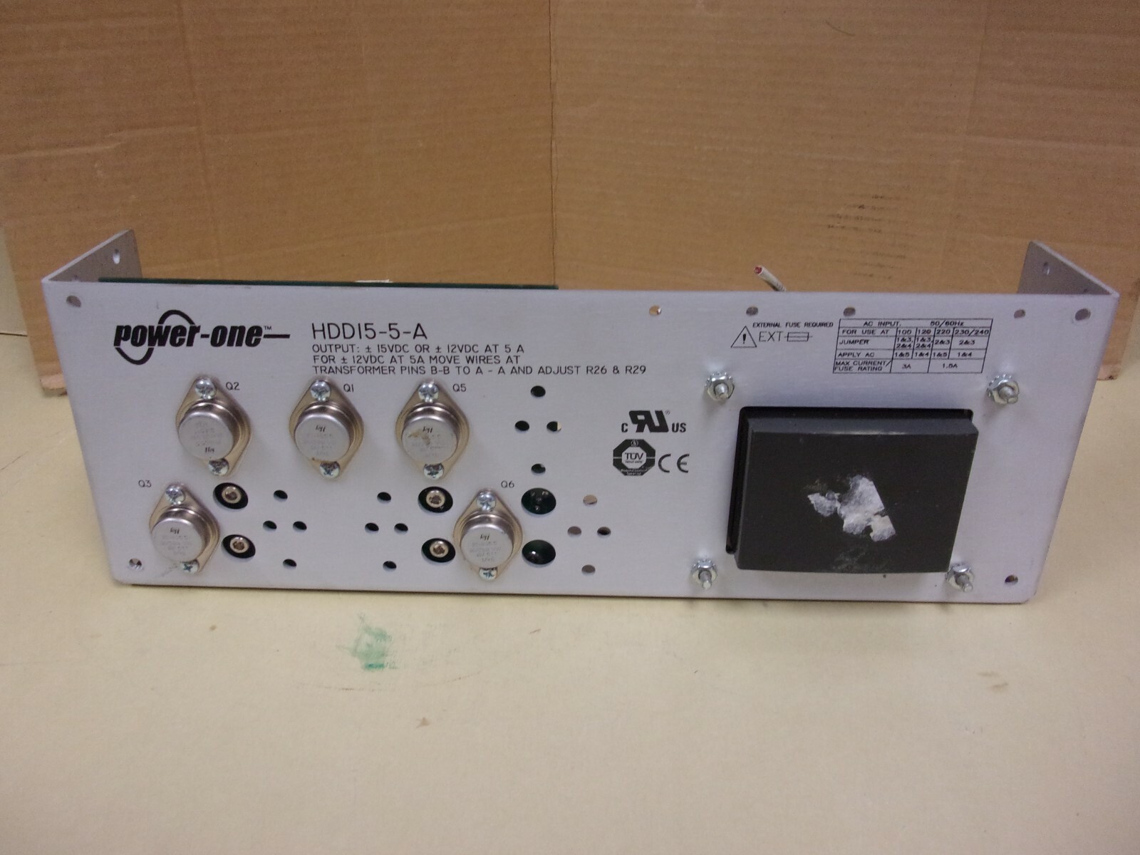 Power-One HDD15-5-A Power Supply Input 100-240V ,