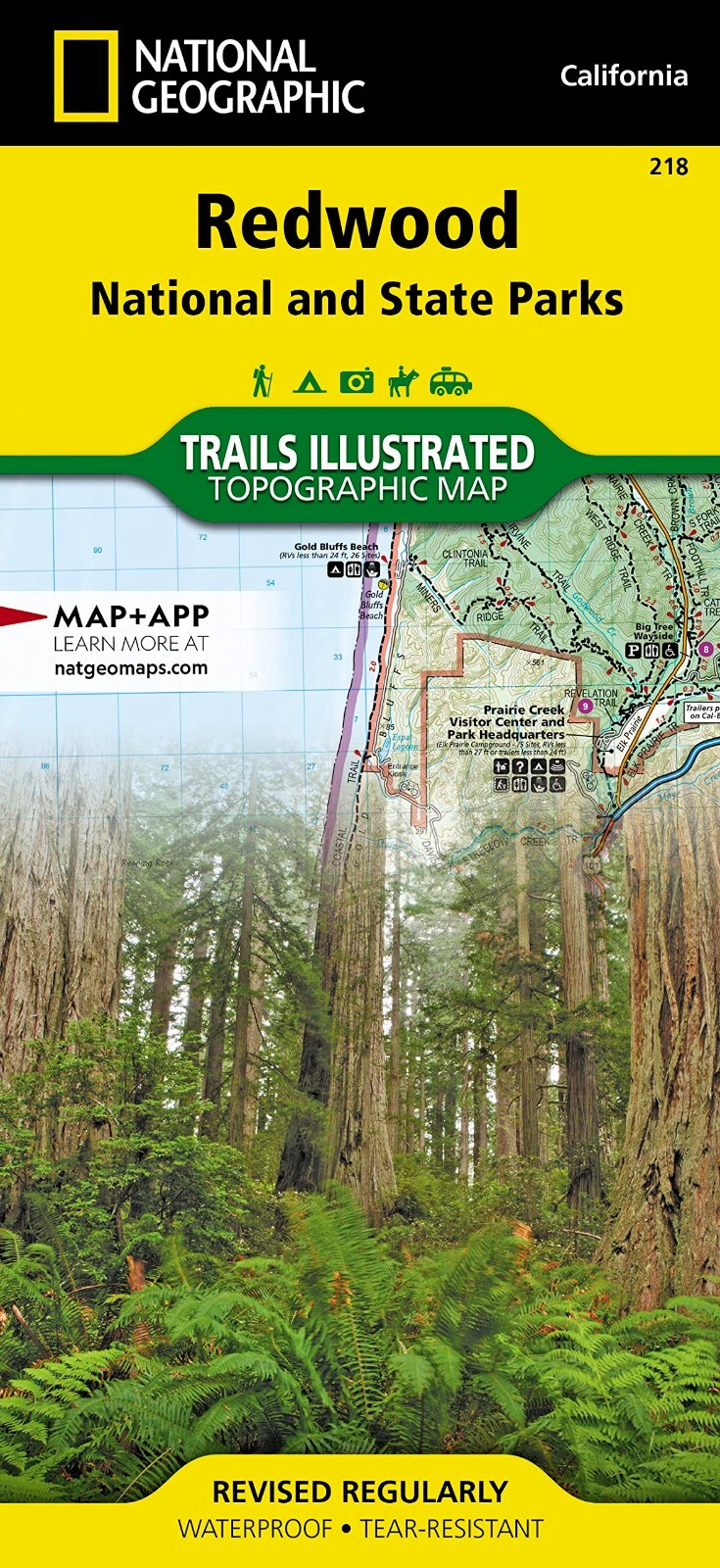 National Geographic Redwood Nat'l & State Parks Trails Illustrated Topo Map #218