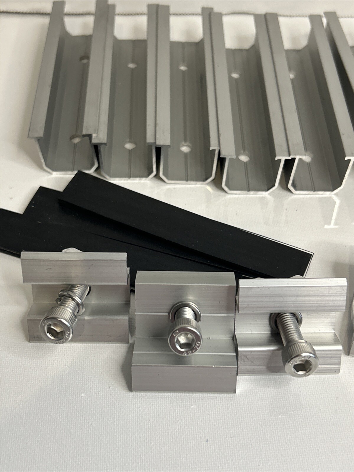 Solar Panel U Mini Rail Kit Metal Roof Mounting Bracket Aluminum 10 Pack