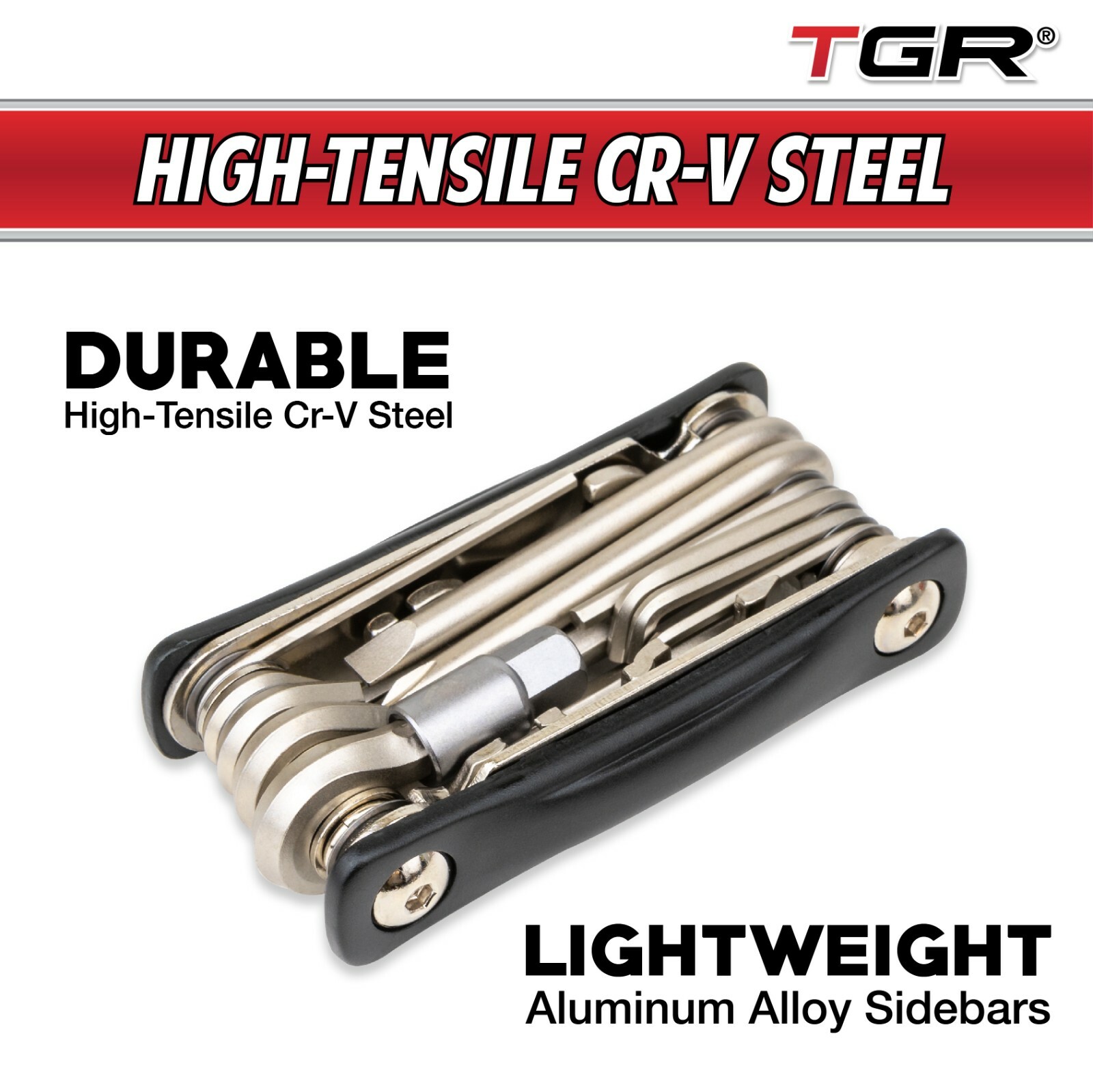 TGR 19 in 1 Folding Multi-Function Bicycle Bike Tool - Heavy Duty, Compact