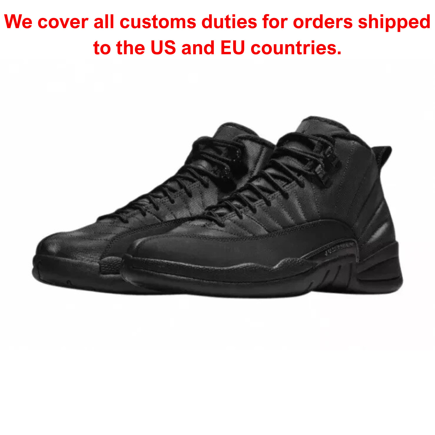Men's Jordan 12 Retro Winterized Triple Black Size US 7-12