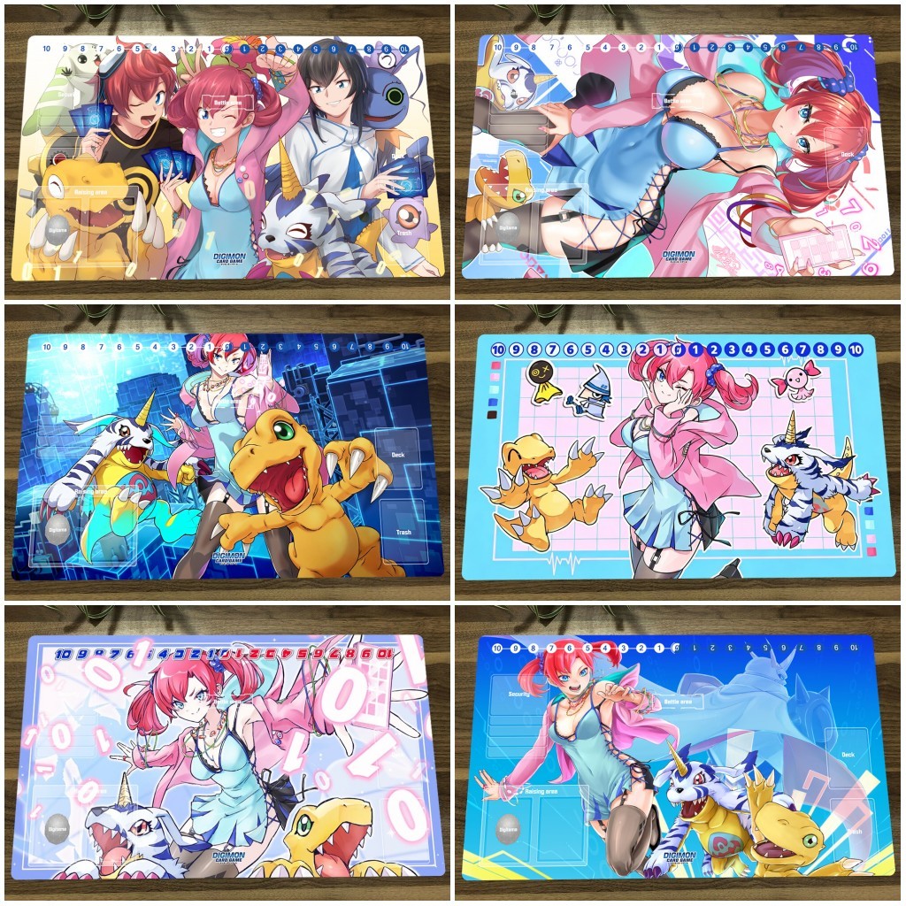 Digimon Table Playmat Nokia Shiramine TCG CCG Pad Trading Card Game Mat Mousepad