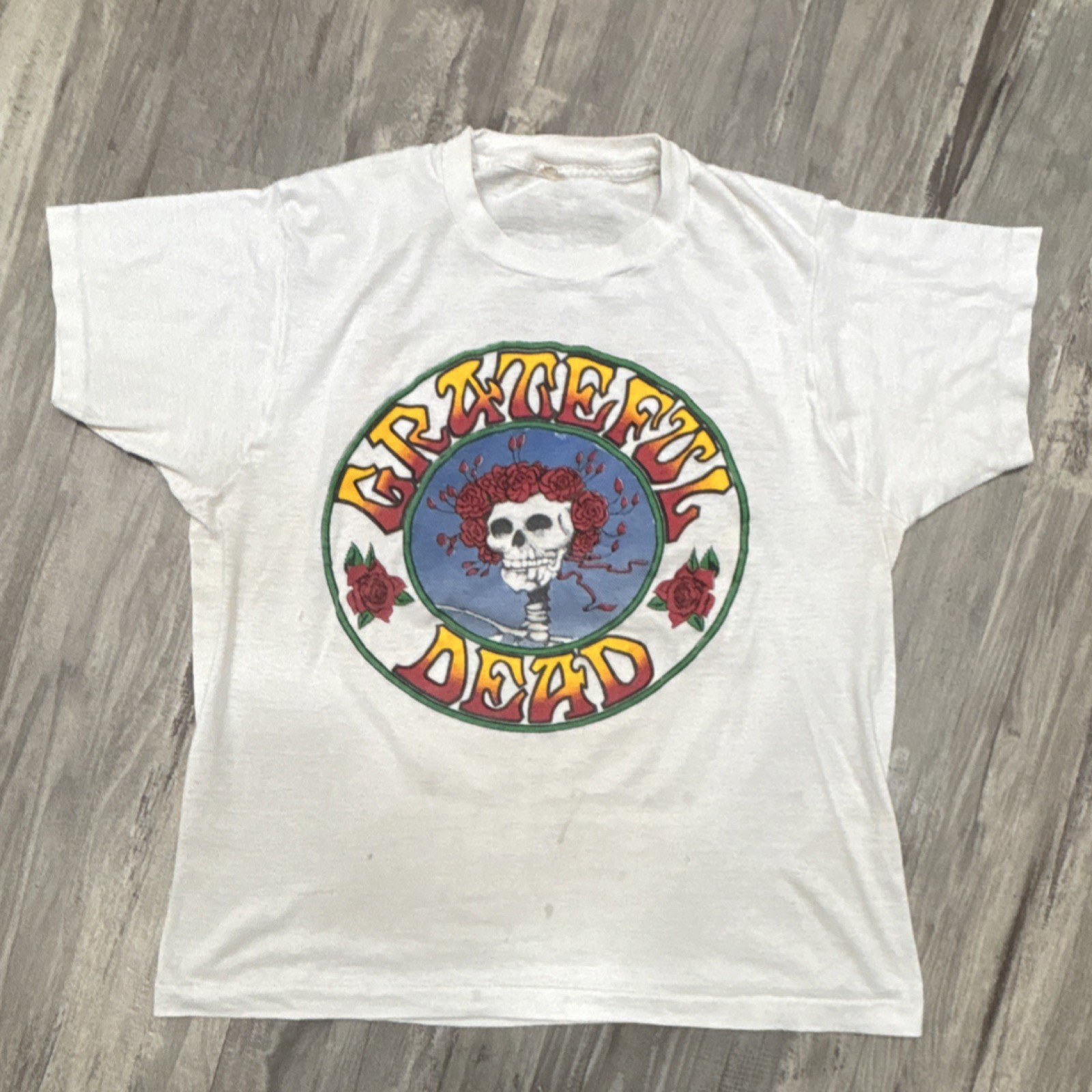 Grateful Dead 1986 Tour T-Shirt XL Love Is Real Not Fade Away Skull Roses