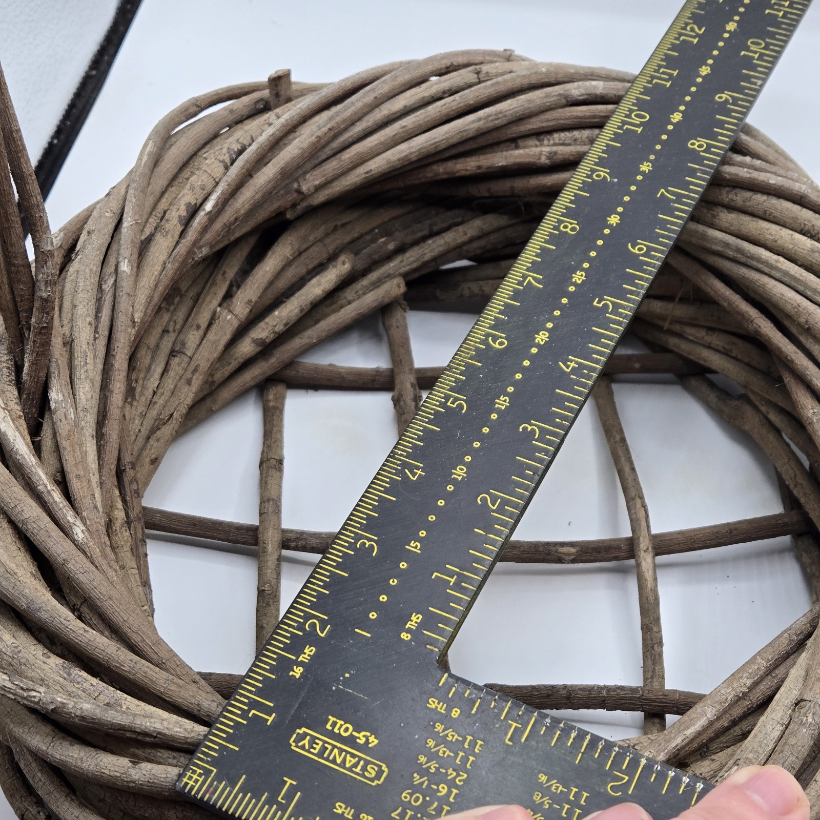 Cottage Core, Primative Grapevine Woven Basket With Handle 11"diameter 12"tall