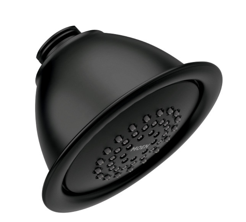 Moen 6371BL Dartmoor One-Function 4" Diameter Spray Head Standard in Matte Black