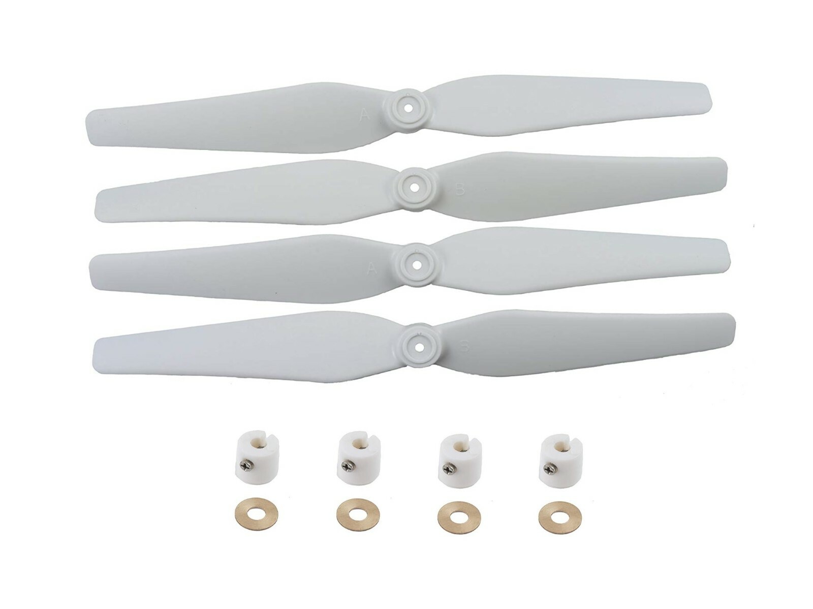 Propellers for Promark VR Warrior P-70 Drones Set of 4 Wht Propellers Holders