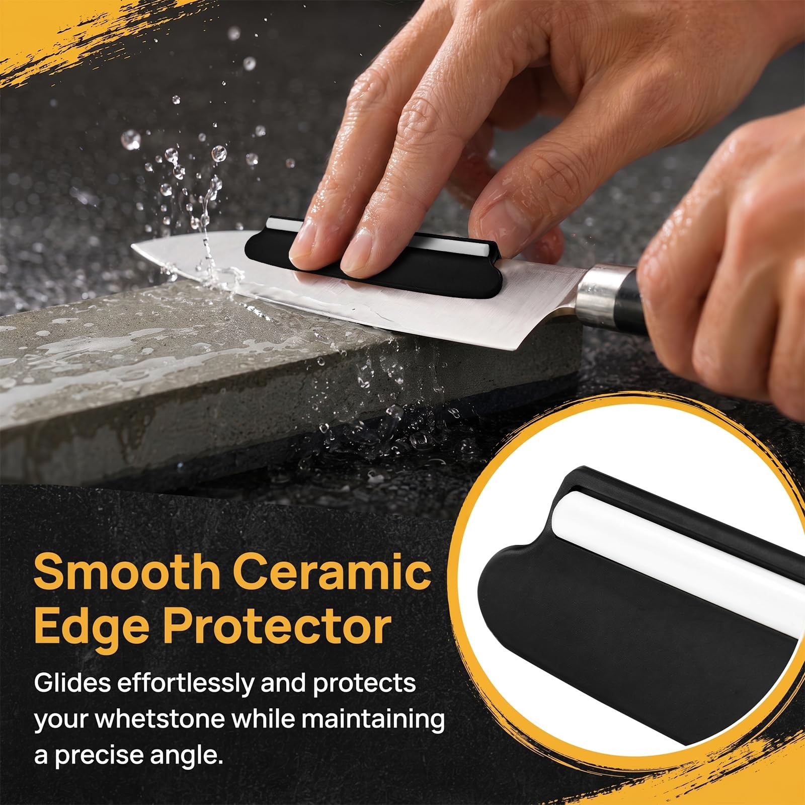 Knife Sharpening Angle Guide for Whetstone, 2 Pack 15° Knife Angle Guide with Ce
