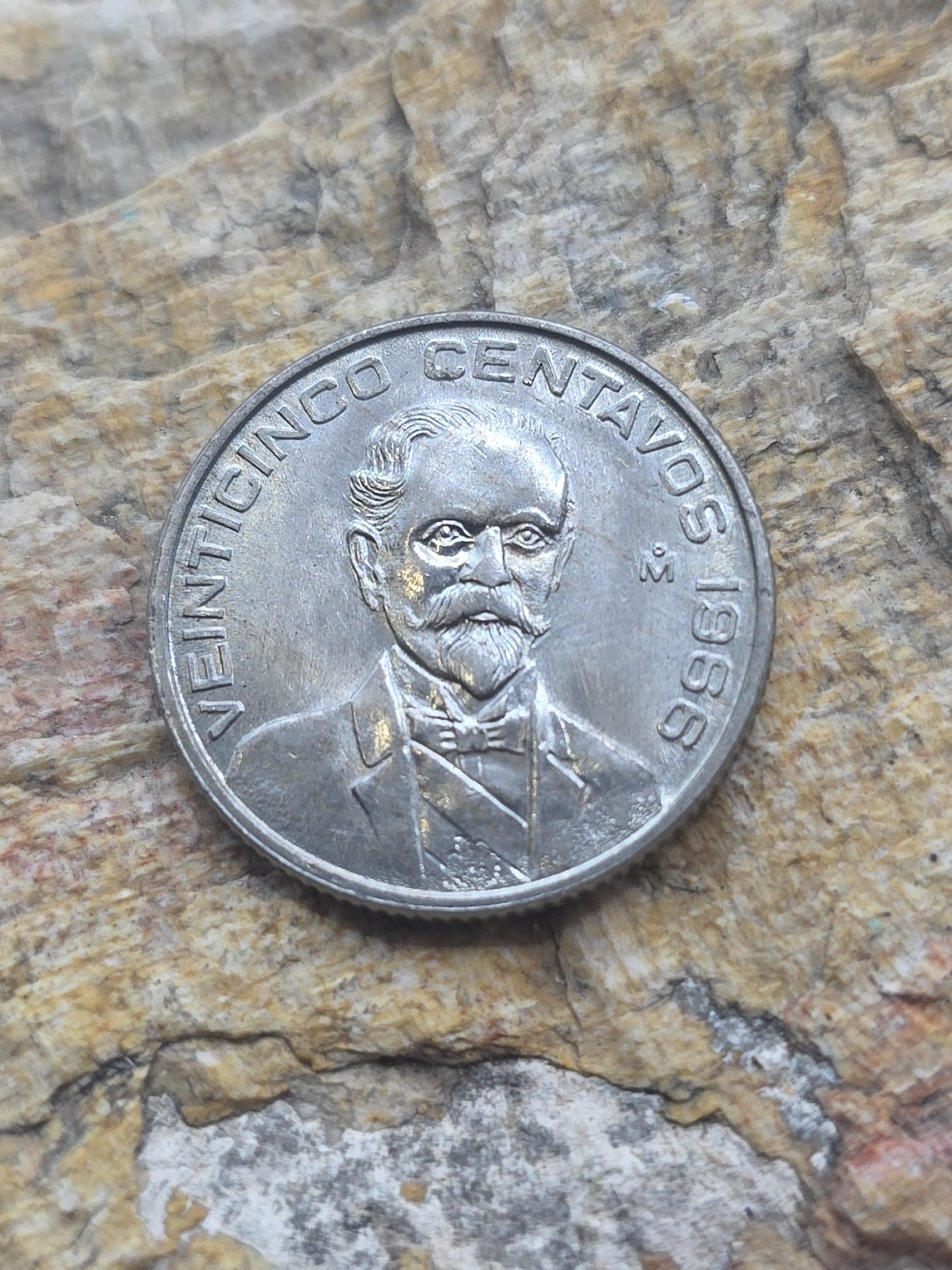 1966 Mexico 25 Centavos The REAL OPEN BEAK