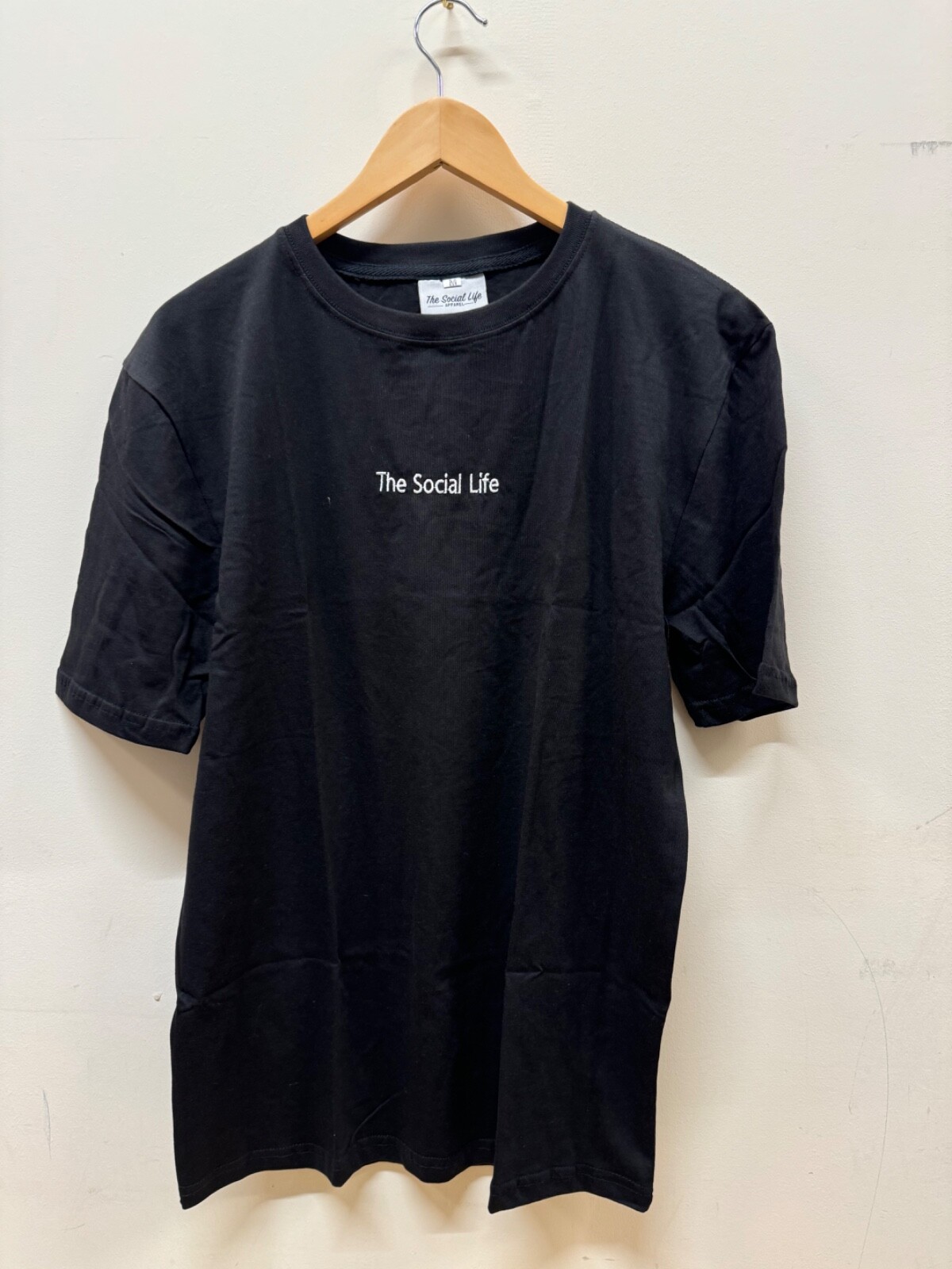 THE SOCIAL LIFE CARP CLOTHING, BLACK T SHIRT “F@@K THE MAINSTREAM” - SIZE L