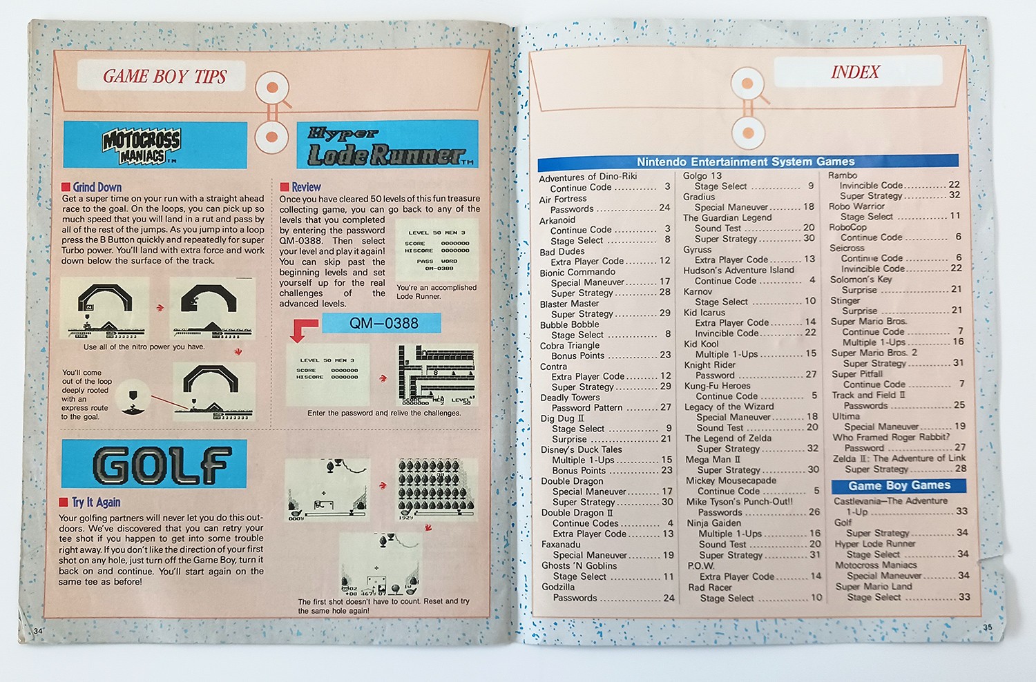 1990 Classified Information Nintendo Power NES Tip Book