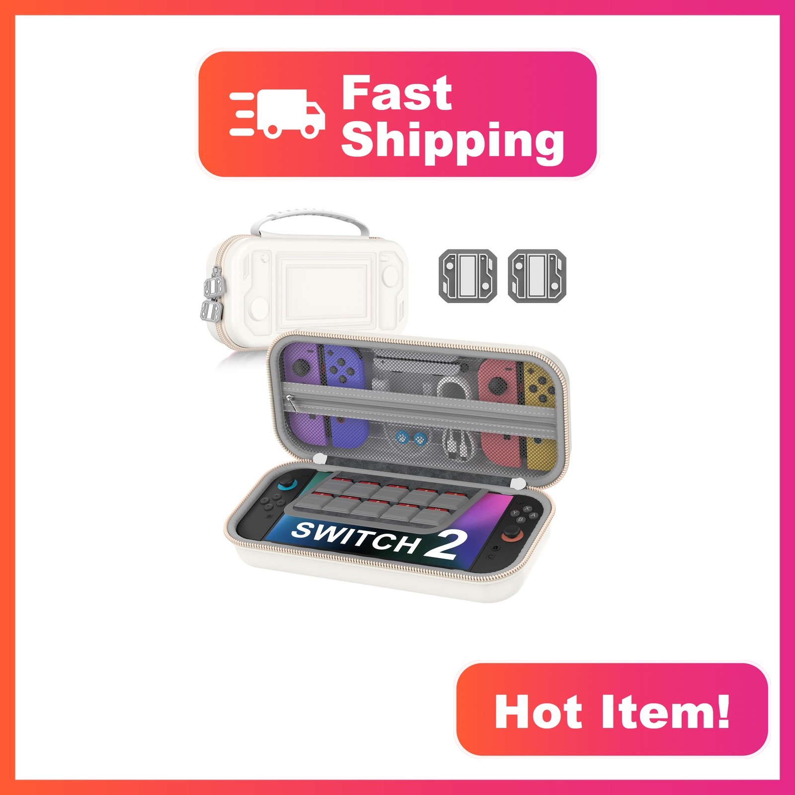 LIFUFUTEE Switch 2 Case Small White
