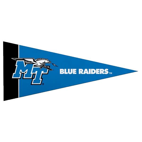 Middle Tennessee State Blue Raiders Mini Pennant 4”x9" Flag CUSA NCAA New 2026