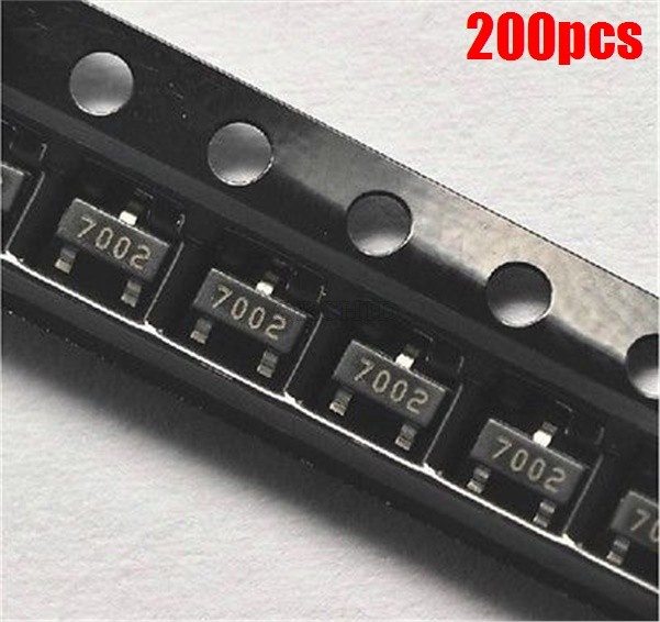200Pcs 2N7002 702 SOT-23( Smd ) N-Channel 60V 115Ma Mosfet yx
