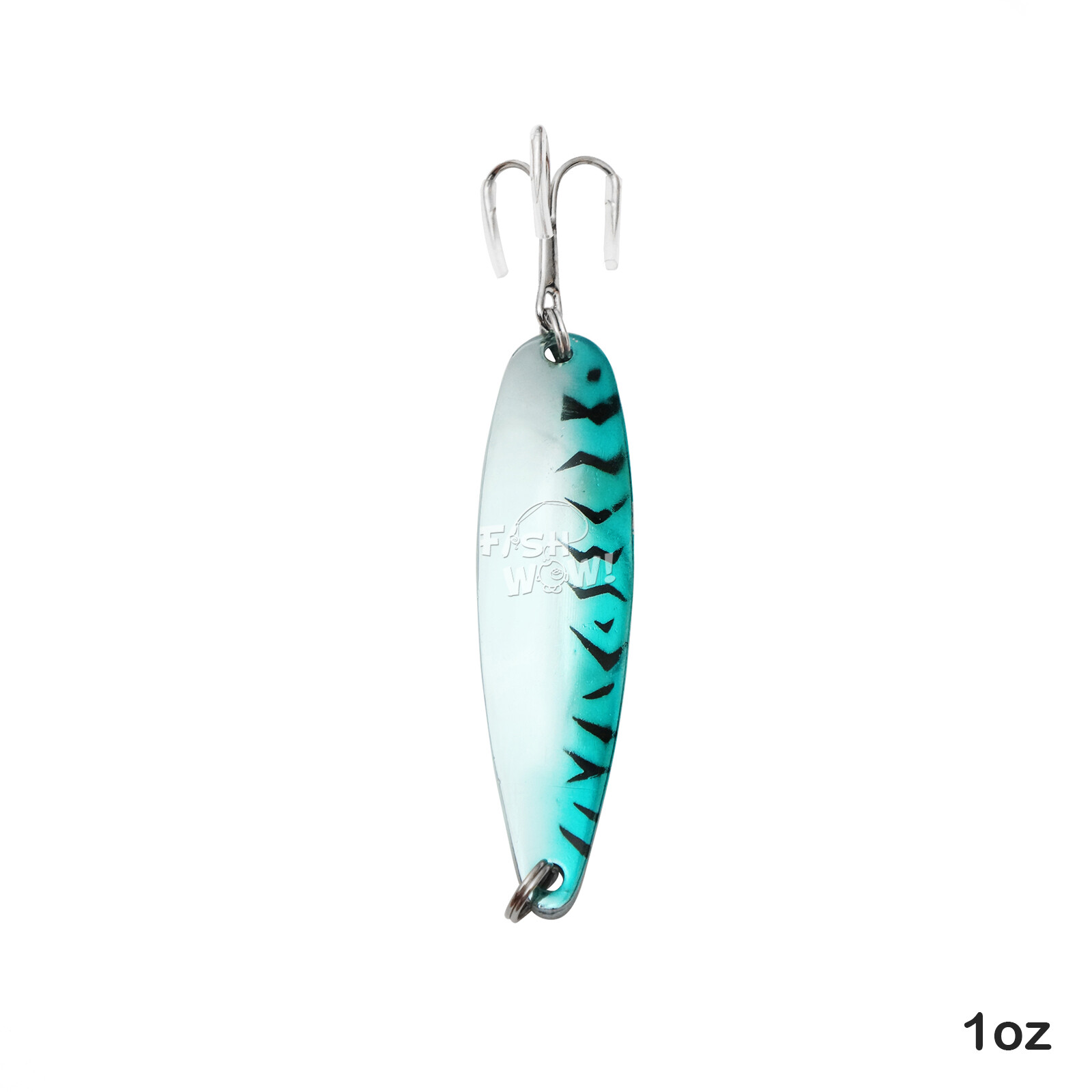 5pcs Fish WOW! 1oz crocodile Spoon jig trolling flutter Casting Lure Blue NEW