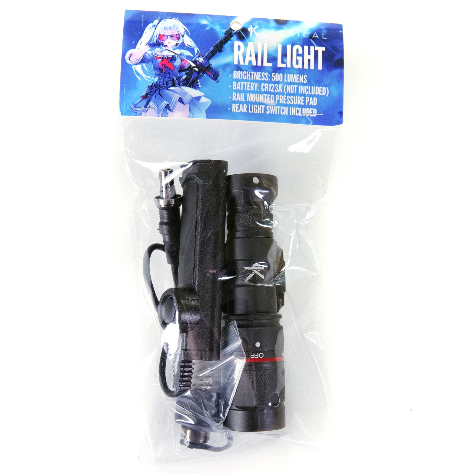 Rail Mount Weapon Light with Large Pressure Pad and Back Button KTactical