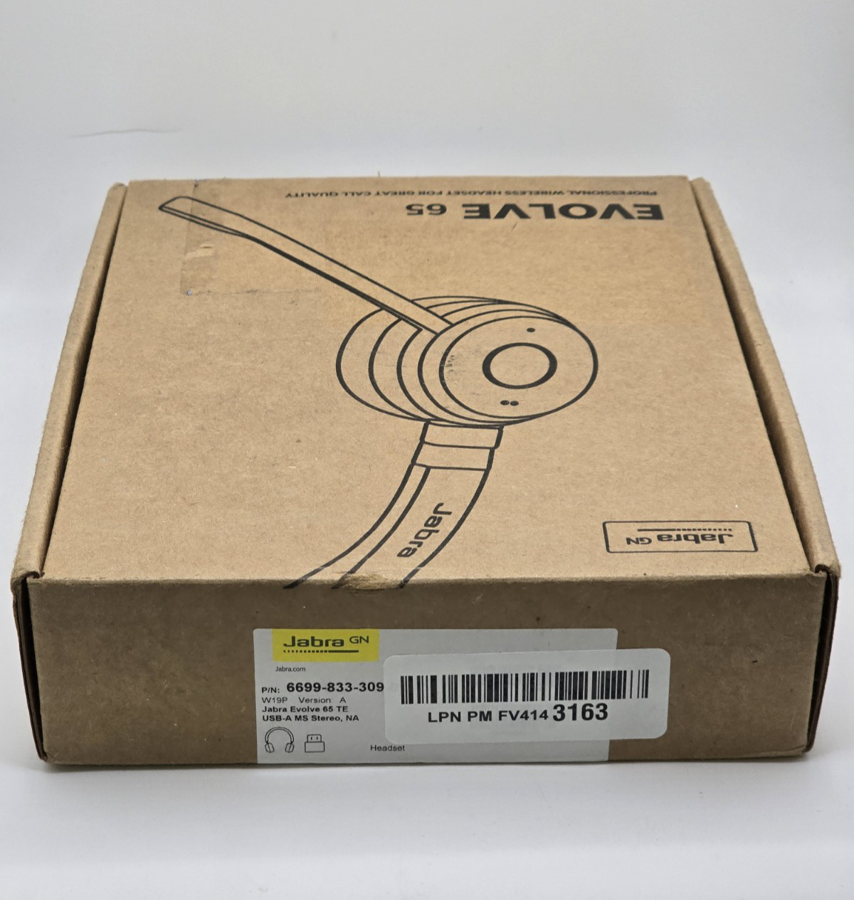 Jabra Evolve 65 TE USB-A MS Stereo Wireless Headset 6699-833-309
