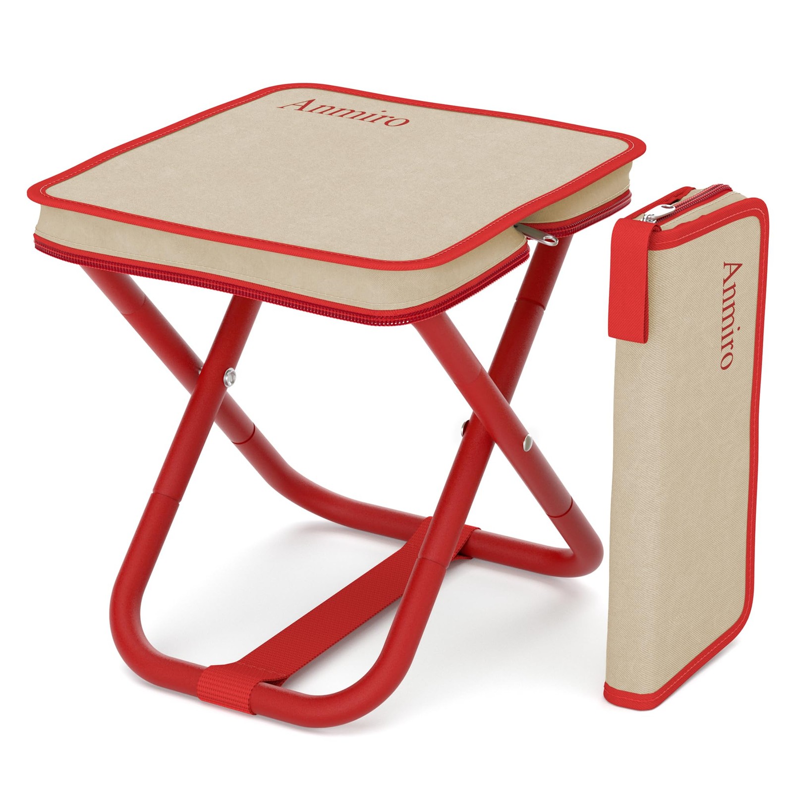 Portable Folding Camping Stool, 12.6 Inch Lightweight Mountaineering Hiking S...