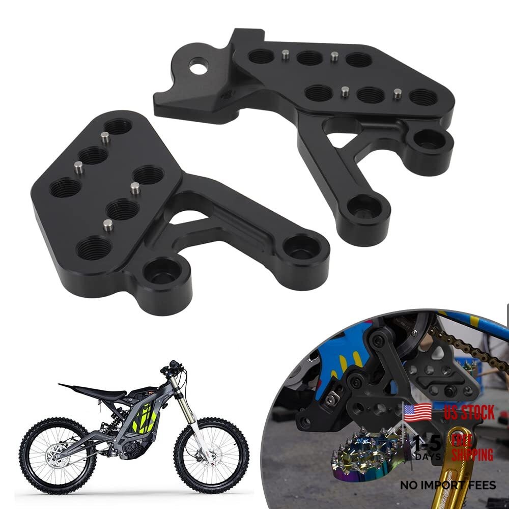 Foot Peg Brackets for Surron Light Bee,CNC Adjustable black Multifunctional